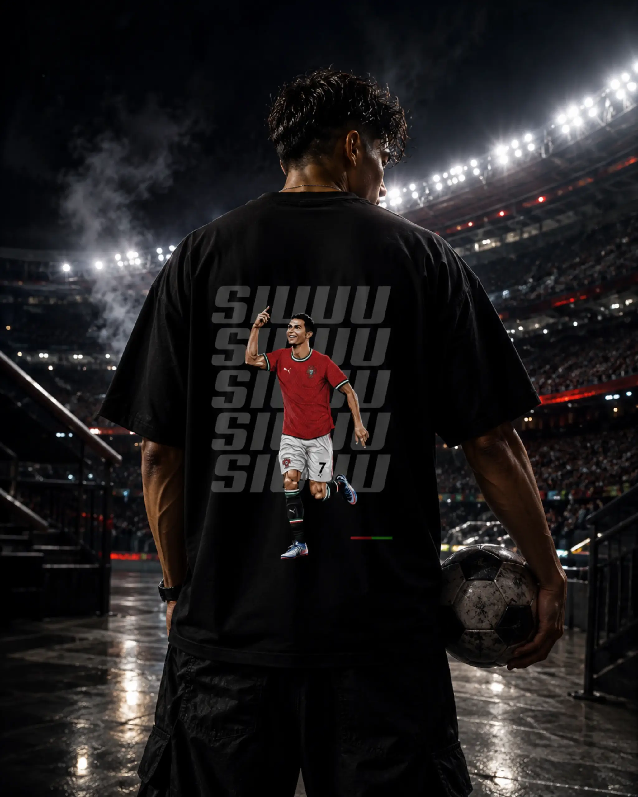 CR7 SIUUU Night Edition Oversized Tee